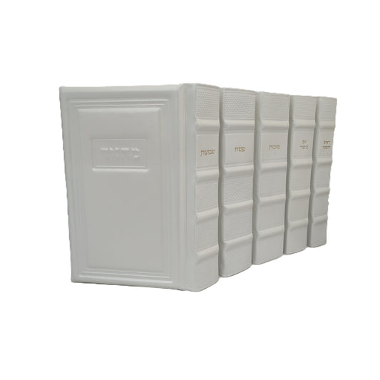 Antique DM White Leather Machzorim